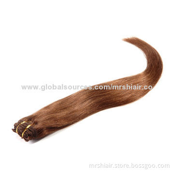 22-inch Color 8# Brazilian Remy Hair Weft